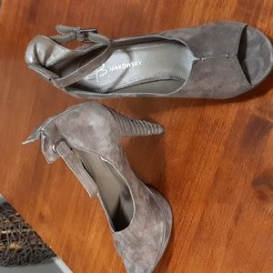 Suede Dark Tan Heels